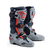 Alpinestars Tech 10 Enduro-Stiefel grau rot fluo