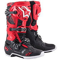 Alpinestars Tech 10 Boots Grey Blue Fluo Red