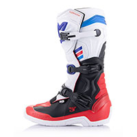 Bottes Alpinestars Tech 3 blanc rouge bleu - 2