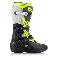 Bottes Alpinestars Tech 3 Gris Jaune Fluo