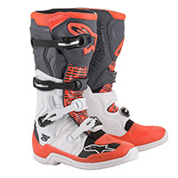 Botas Alpinestars Tech 5 2020 blanco rojo fluo