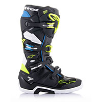 Bottes Alpinestars Tech 7 Noir Bleu Jaune