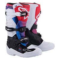 Alpinestars Tech 7s Kinderstiefel weißer Regenbogen