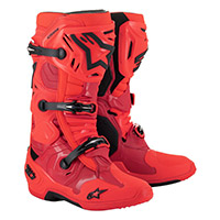 Stivali Alpinestars Tech 10 Le Ember Rosso Fluo