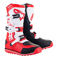 Stivali Alpinestars Tech T Rosso Nero Bianco