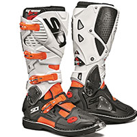 Bottes Sidi Crossfire 3 Orange Fluo Noir Blanc