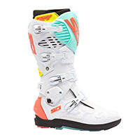 Sidi Crossfire 3 Srs Boots White Mint Coral