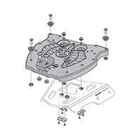 Placa adaptadora para rack Sw Motech Alu negro