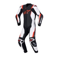 Tuta Alpinestars Missile V3 Bianco Rosso Fluo