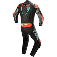 Tuta Intera Alpinestars Atem V4 Petrol Rosso Fluo