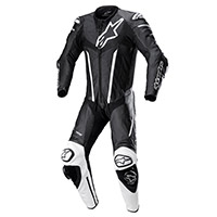 Alpinestars Fusion Lederanzug schwarz rot fluo