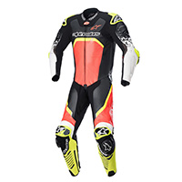 Combinaison Alpinestars GP Tech V4 rouge fluo jaune