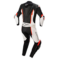 Combinaison en cuir Alpinestars Missile V2 blanc rouge - 2