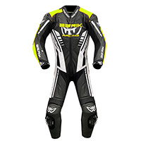 Traje de carreras Berik Gp Race negro amarillo fluo