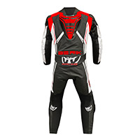 Berik Gp Race Racing Suit Black Red Fluo White