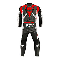 Combinaison Berik Gp Race Racing Noir Rouge Fluo Blanc