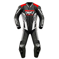Berik Gp Race Racing Suit Black Red Fluo White