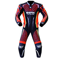 Berik Racing T Anzug rot gelb fluo