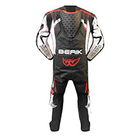 Traje Berik Racing T negro blanco rojo fluo