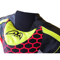 Combinaison Berik Racing T rouge jaune fluo - 3