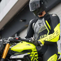 Dainese Audax D-zip Perforated Suit Yellow - 3