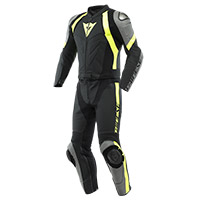 Dainese Avro 4 2pcs Leather Suit Black Yellow