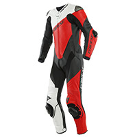 Dainese Imola 穴あきスーツ ホワイト ラバ レッド