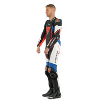 Dainese Misano 2 D-air® Perforiert Schwarz Weiss Blau - 4