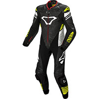 Macna Tracktix 1pc Suit Black White Yellow