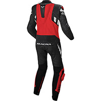 Traje Macna Tracktix 1pc negro rojo