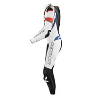 Spidi Traje De Cuero Perforado Race Warrior Rojo Azul