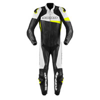 Combinaison Spidi Race Warrior En Cuir Perforé Jaune