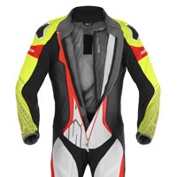 Spidi Supersonic Perforated Pro Leather Suit Red Yellow - 4