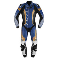 Spidi Supersonic Perforated Pro Leather Suit Blue Gold