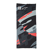 Collar Alpinestars Mogress negro camuflaje rojo fluo