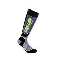 Alpinestars Youth Mx Plus Socks Grey Yellow Kinder