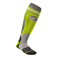 Chaussettes Alpinestars Mx Plus 1 Jaune Gris