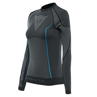 Dainese Dry Ls Femme Tee Noir Bleu