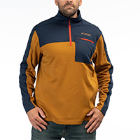 Klim Glacier 1/4 Zip Shirt Brown