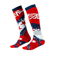 Chaussettes O Neal Pro Mx Stars Rouge Bleu