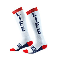 O Neal Pro Mx Moto Life Socks White Red