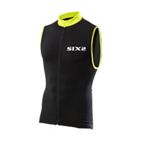 Camisa sinmangas SIX2 BIKE2 Stripes amarilla