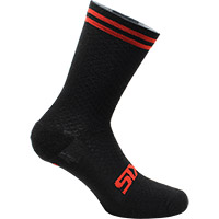 Calze SIX2 MERINOS SOCKS nero rosso stripes