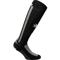 Chaussettes SIX2 MOT2 noires fluo orange