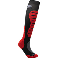 Calcetines SIX2 MOT2 Merinos negro rojo