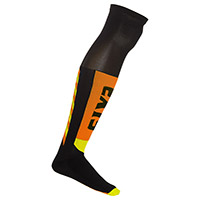 Chaussettes Six2 Mot S Knee Noir Orange