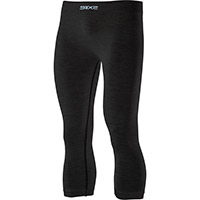 Pantaloni SIX2 PNX 3/4 Merinos wool nero