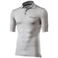 SIX2 Polo T-Shirt weiß