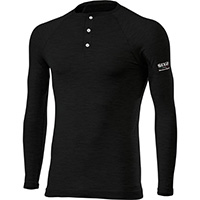 Maglia SIX2 Serafino Merinos wool nero