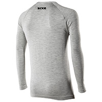 SIX2 Serafino Merinos Shirt wool grau - 2